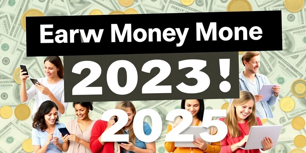Happy individuals earning money from online surveys.